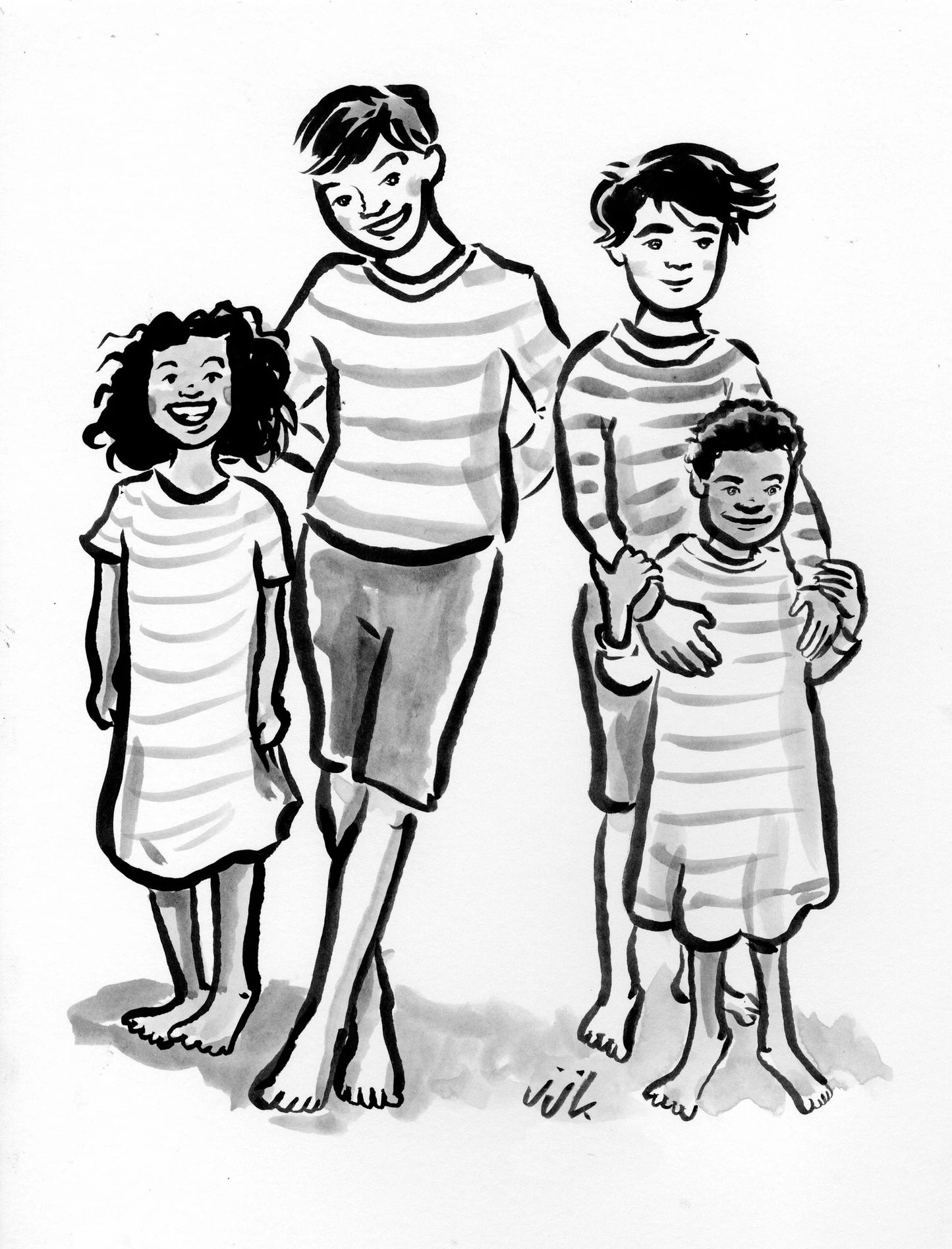 Your FOUR Kids Drawn by Jarrett J. Krosoczka!