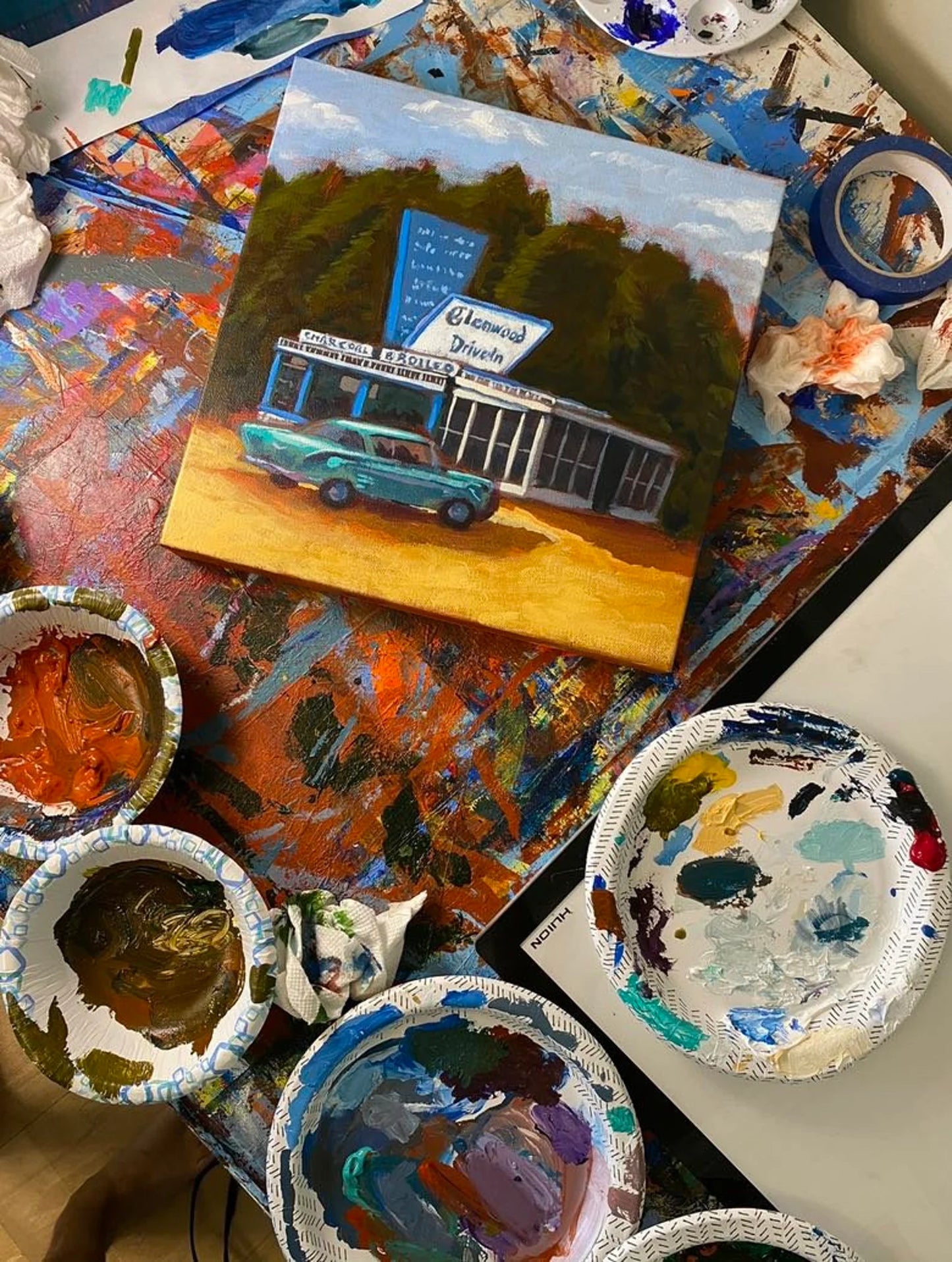 Painting of YOUR Favorite Diner—commission art inspired by your fave greasy spoon
