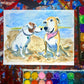 Your Two Pets: Custom Pet Portrait Hand-Painted in Watercolors by Jarrett J. Krosoczka