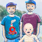 Watercolor of Three Family Members by Jarrett J. Krosoczka