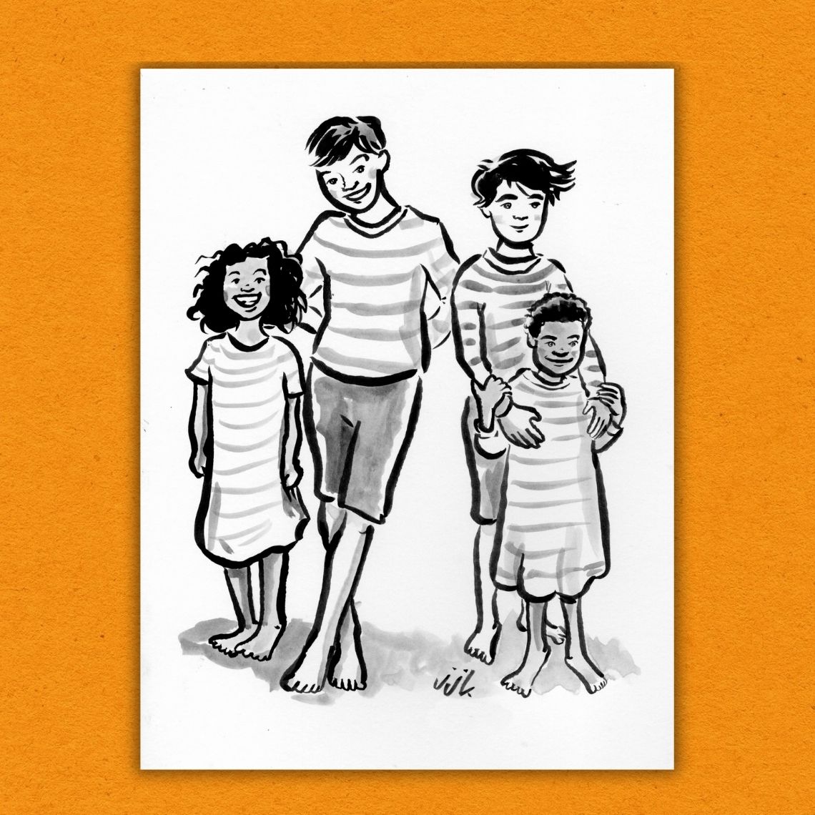 Your FOUR Kids Drawn by Jarrett J. Krosoczka!