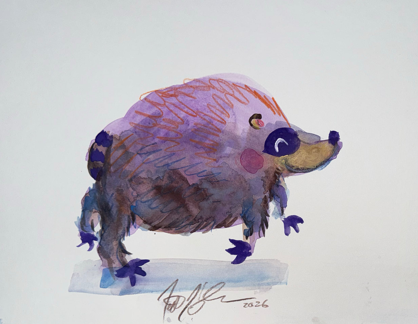 Jimothy watercolor doodle