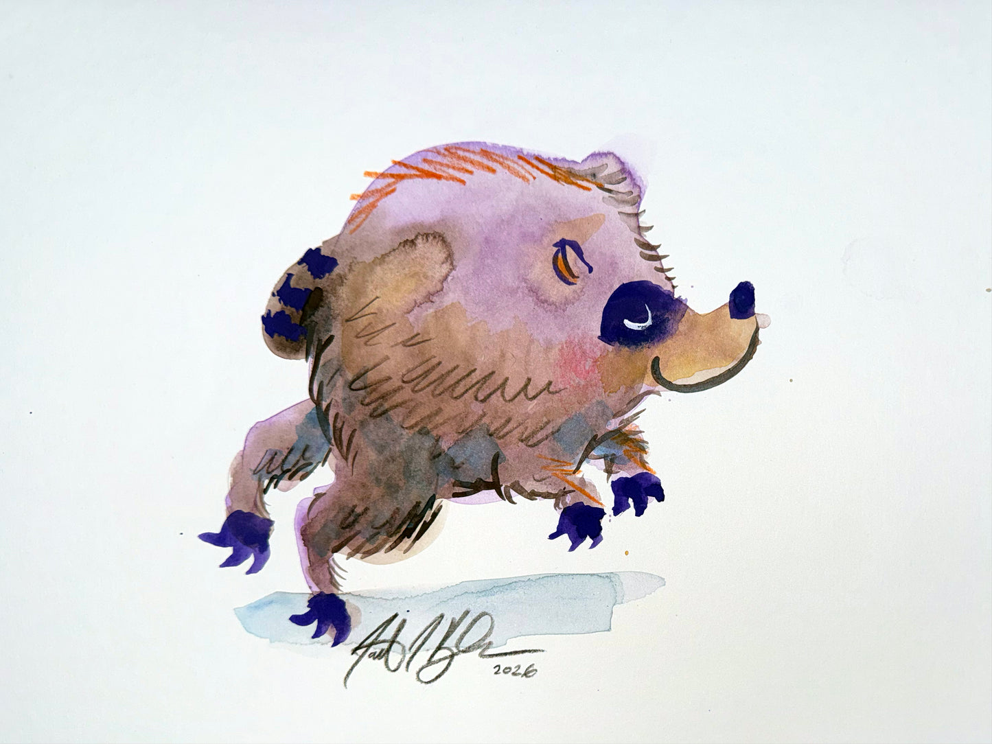 Jimothy watercolor doodle