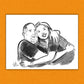 You and Your Partner—ink drawing of a couple by Jarrett J. Krosoczka