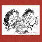 Couple with their pet—drawn by Jarrett J. Krosoczka