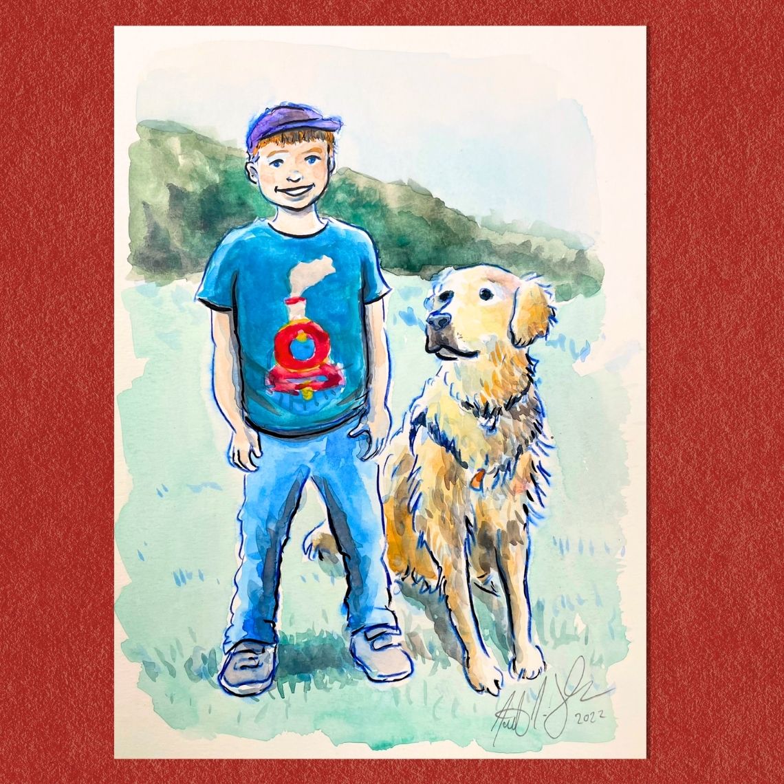Your Child & Pet Painted in Watercolors by Jarrett J. Krosoczka