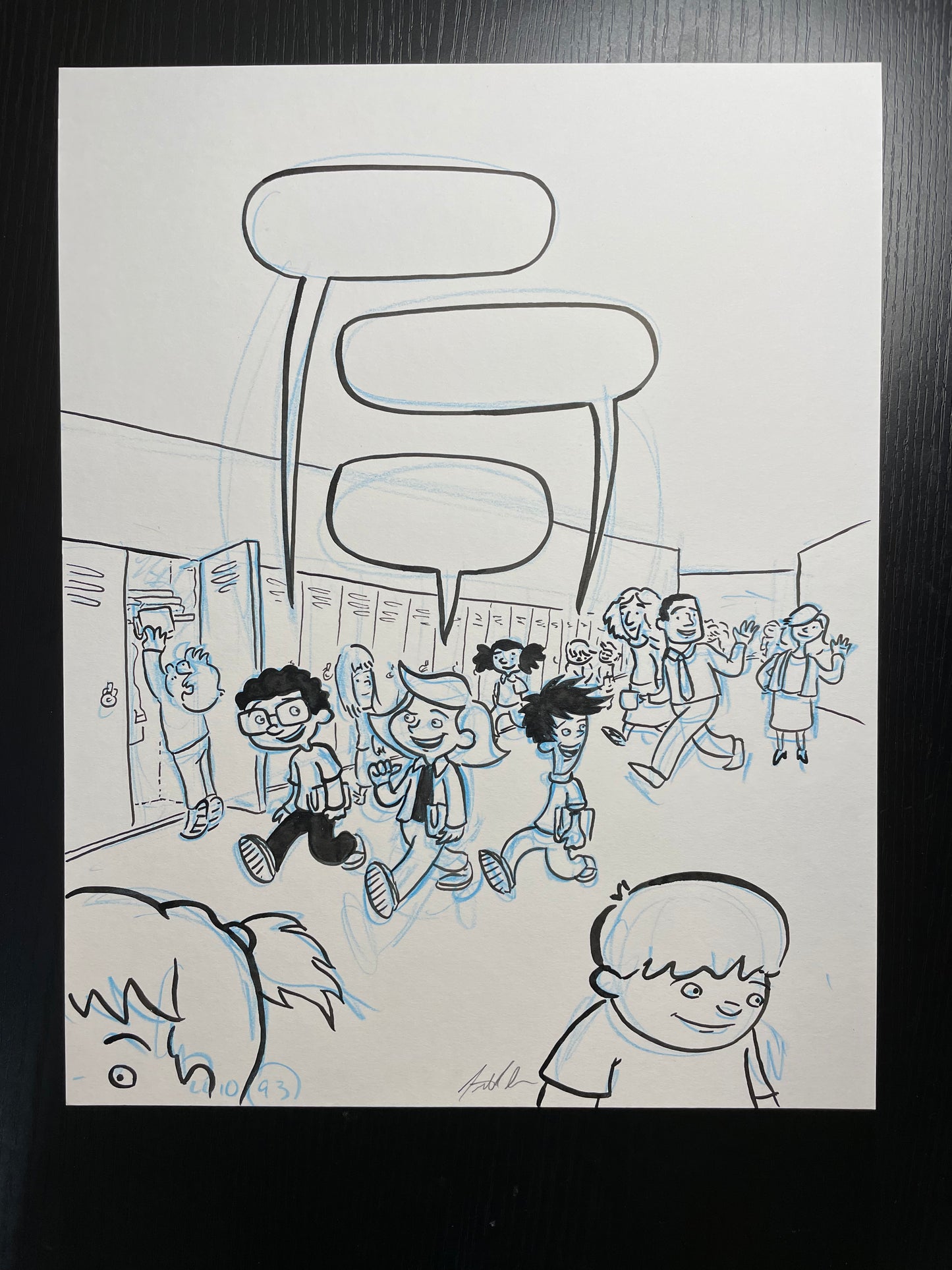 Original Art from Lunch Lady and the Schoolwide Scuffle by Jarrett J. Krosoczka, page 93