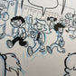 Original Art from Lunch Lady and the Schoolwide Scuffle by Jarrett J. Krosoczka, page 93