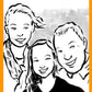 Your Family of THREE drawn by Jarrett J. Krosoczka!