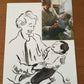 Grandparent and Grandkid Ink Drawing by Jarrett J. Krosoczka