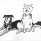 Your TWO Dogs drawn by Jarrett J. Krosoczka!