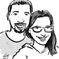 You and Your Partner—ink drawing of a couple by Jarrett J. Krosoczka