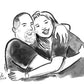 You and Your Partner—ink drawing of a couple by Jarrett J. Krosoczka