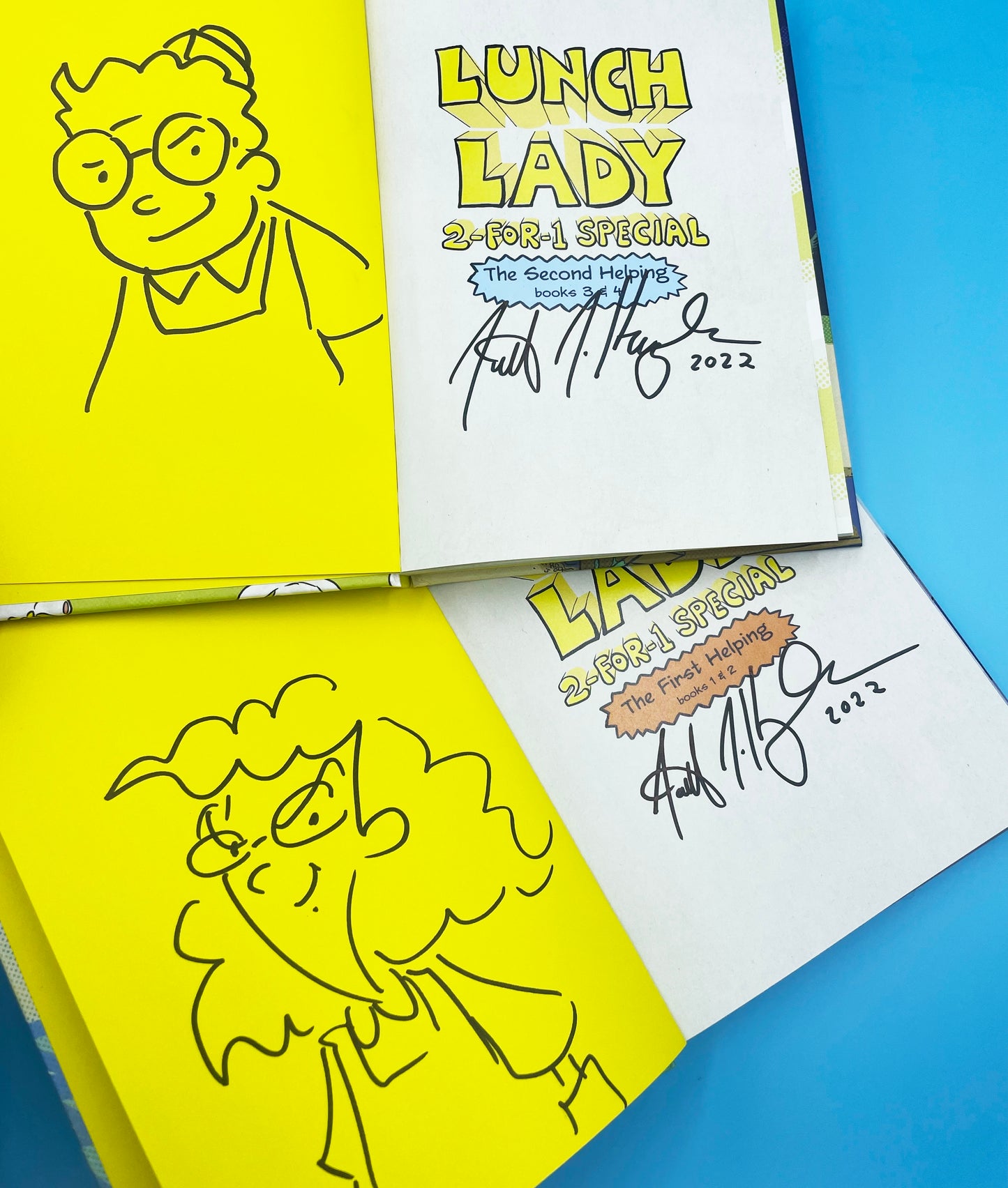 LUNCH LADY graphic novels signed & personalized