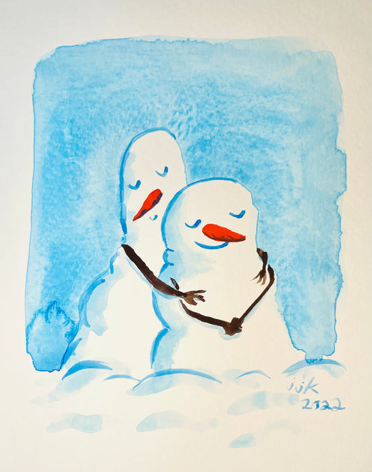 Snowcouple in Love by Jarrett J. Krosoczka