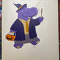 Hippo Trick-or-Treating as a Wizard