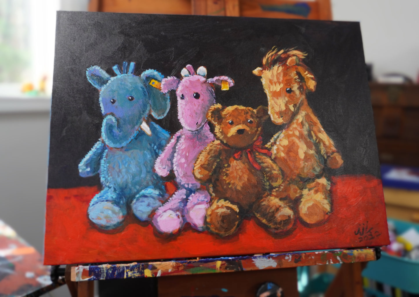 Large Portrait of Your Beloved Stuffed Animals by Jarrett J. Krosoczka!