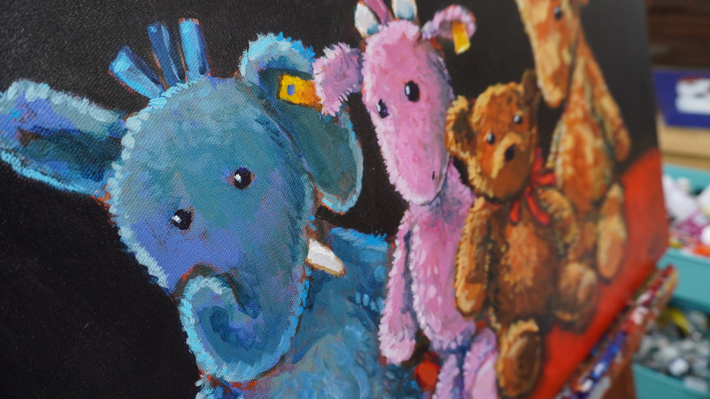 Large Portrait of Your Beloved Stuffed Animals by Jarrett J. Krosoczka!