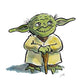 Yoda watercolor by Jedi Academy graphic novelist Jarrett J. Krosoczka